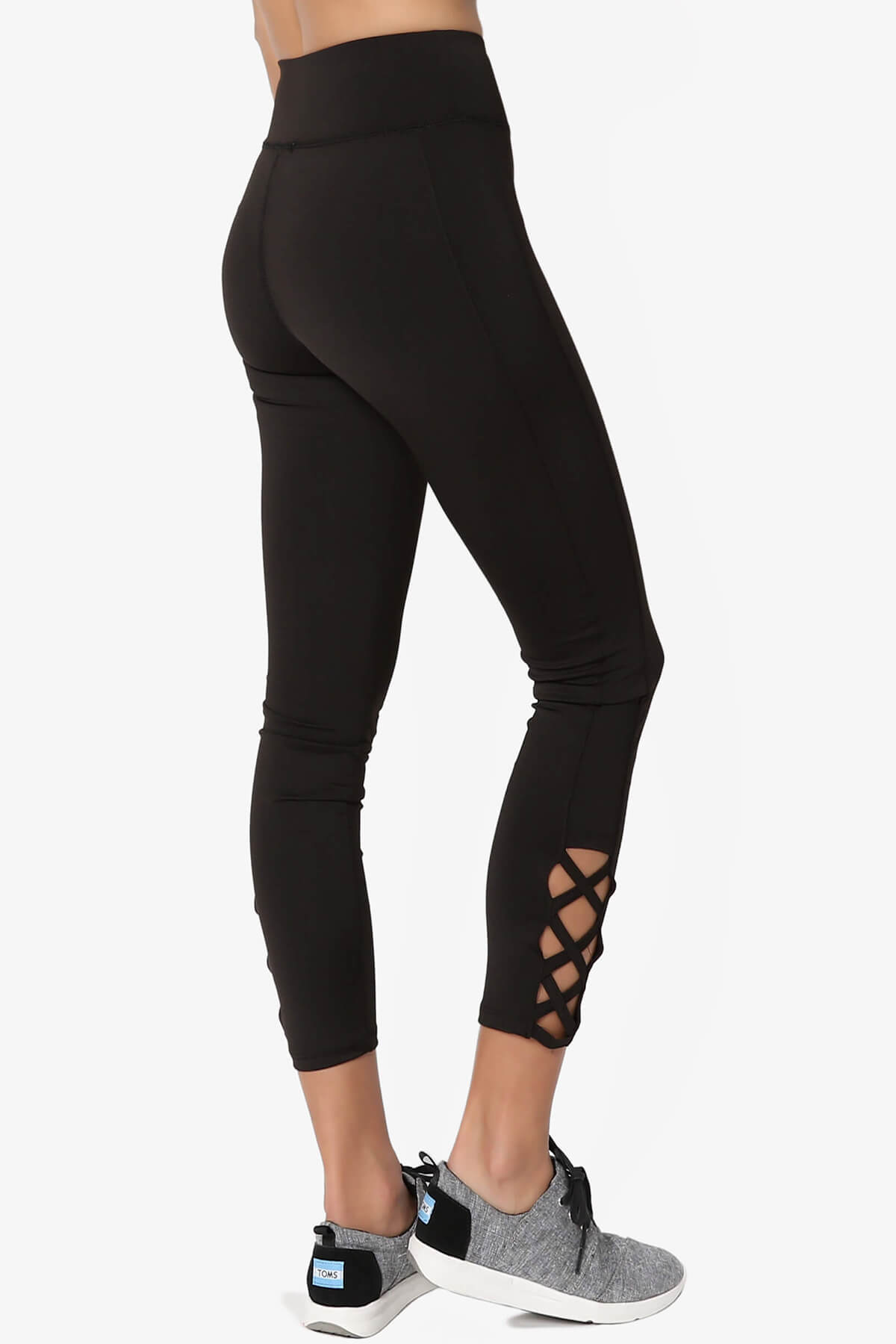 Load image into Gallery viewer, Levy Cutout Crop Yoga Sport Leggings BLACK_4
