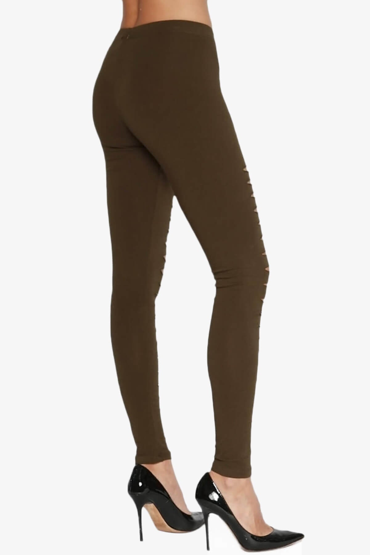 Load image into Gallery viewer, Jett Cutout Cotton Ankle Leggings OLIVE GREEN_4
