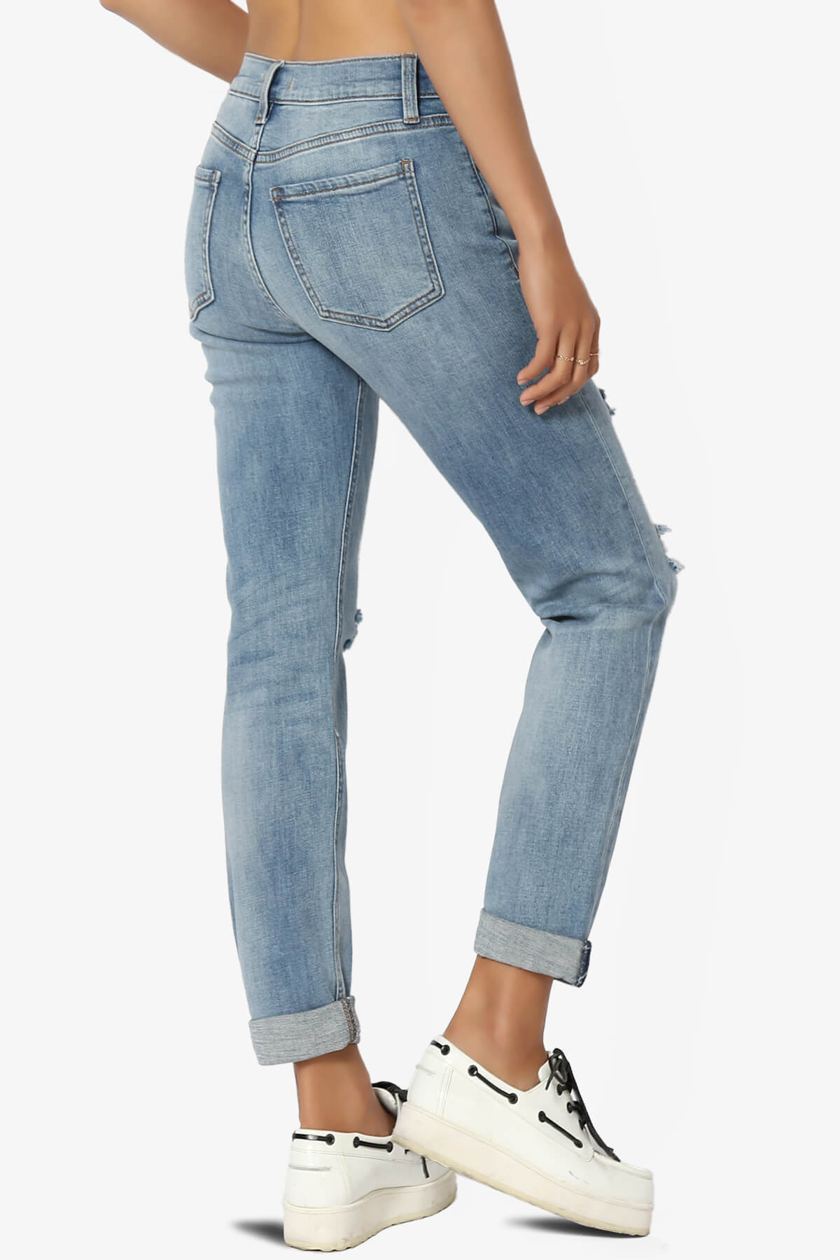 Load image into Gallery viewer, Caitlin Distressed Boyfriend Jeans MEDIUM_4
