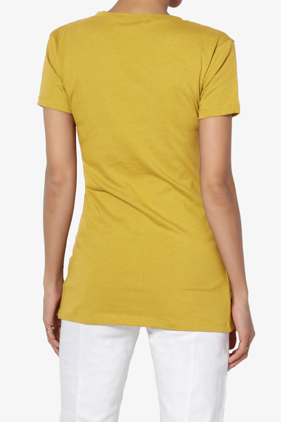 Candela V-Neck Short Sleeve T-Shirts WASABI_2