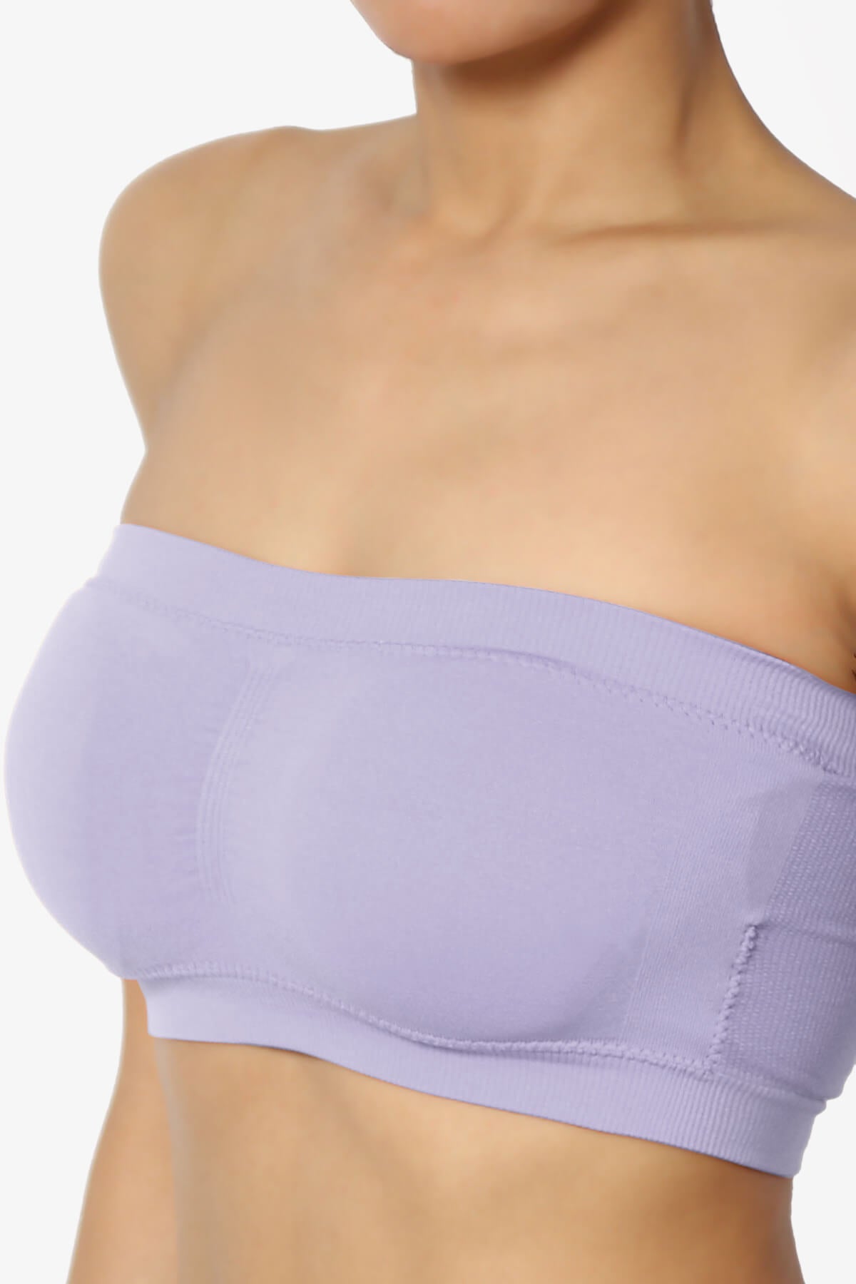 Load image into Gallery viewer, Candid Removable Pad Bandeau Bra Top LAVENDER_5
