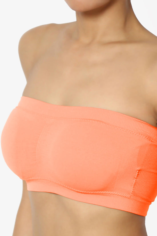 Load image into Gallery viewer, Candid Removable Pad Bandeau Bra Top NEON ORANGE_5
