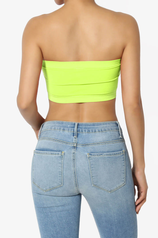 Load image into Gallery viewer, Candid Removable Pad Bandeau Bra Top NEON YELLOW_2
