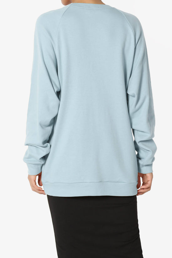 Load image into Gallery viewer, Carlene Cotton Raglan Sleeve Pullover Top ASH BLUE_2
