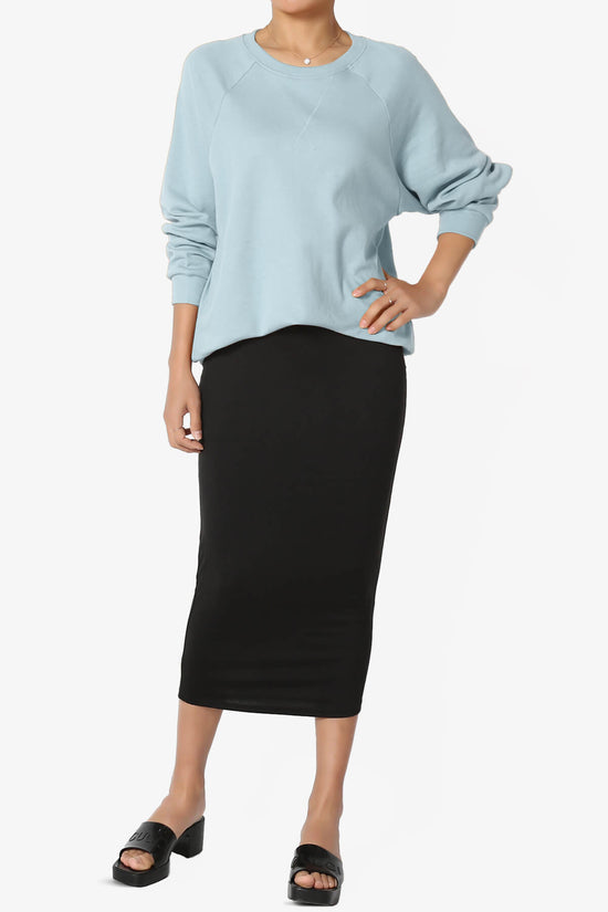 Carlene Cotton Raglan Sleeve Pullover Top ASH BLUE_6