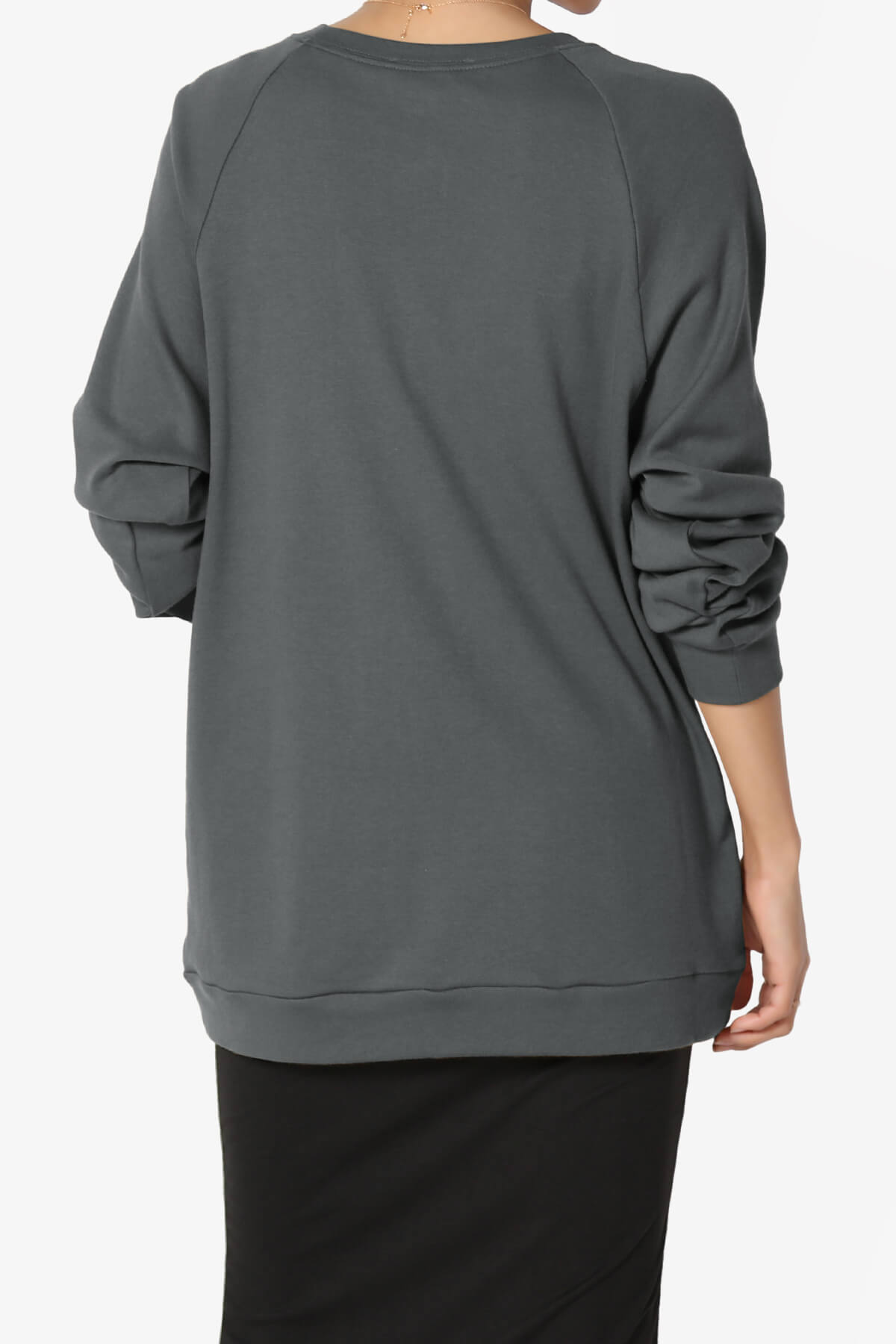 Carlene Cotton Raglan Sleeve Pullover Top ASH GREY_2