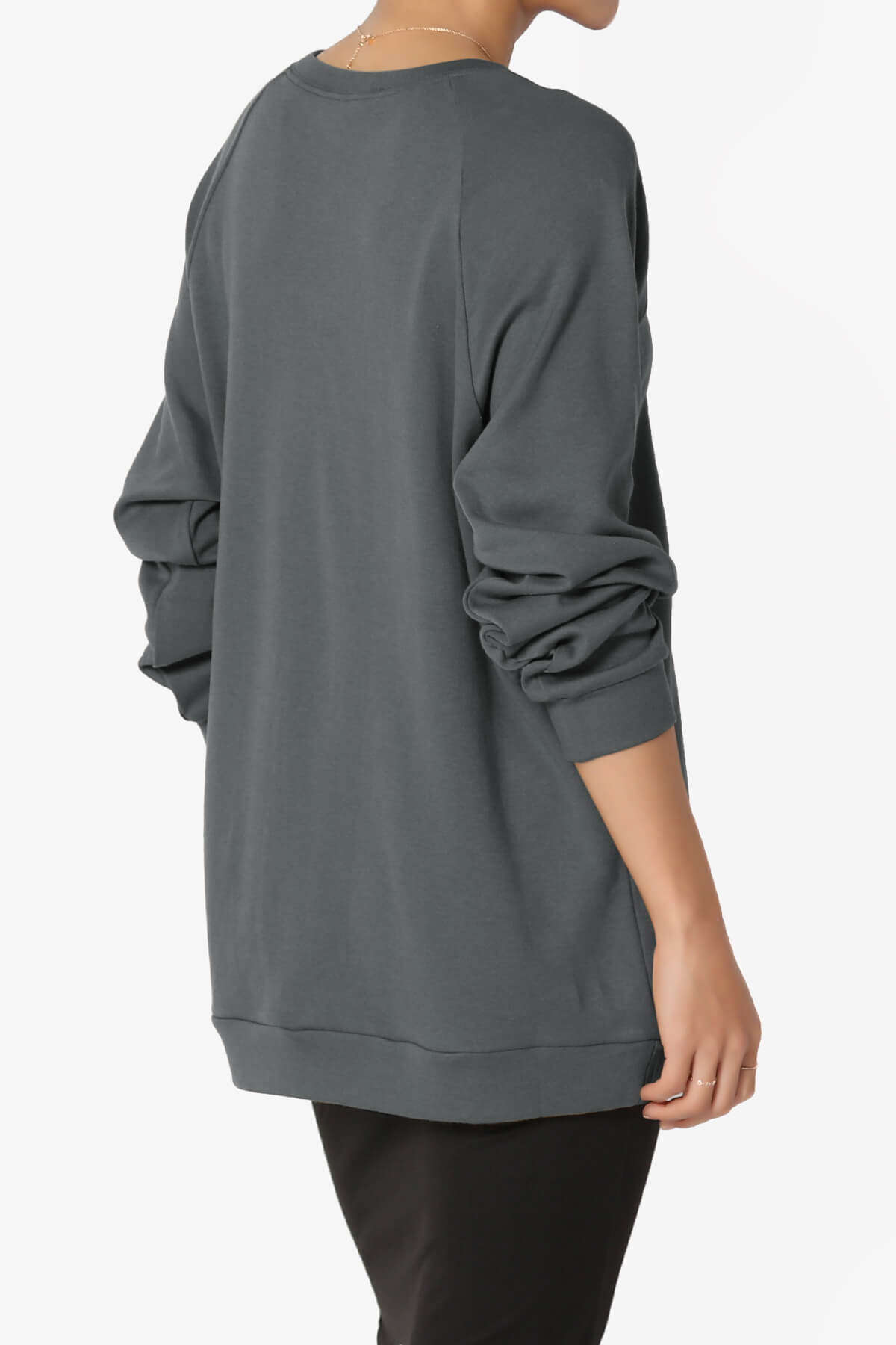 Carlene Cotton Raglan Sleeve Pullover Top ASH GREY_4