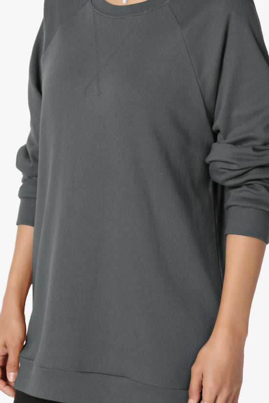 Carlene Cotton Raglan Sleeve Pullover Top ASH GREY_5