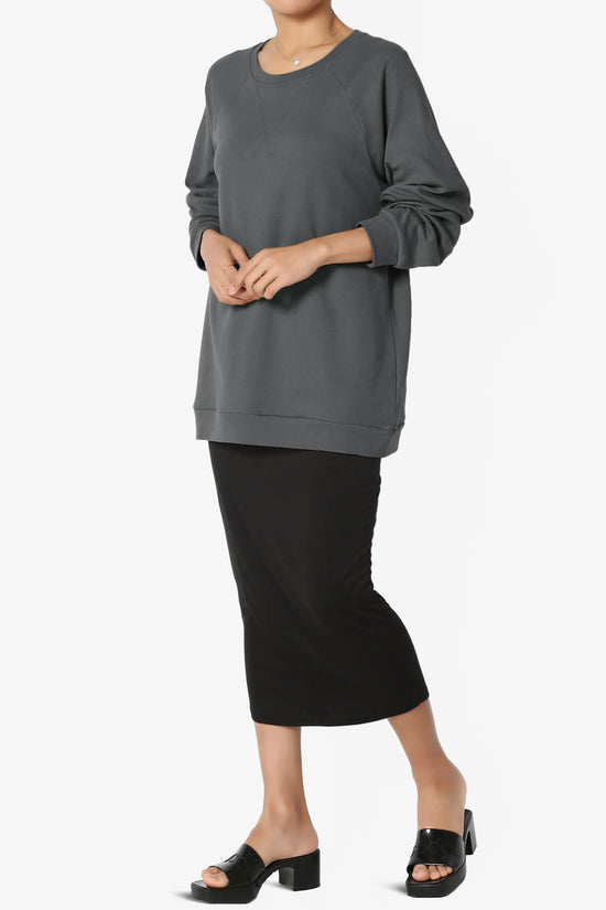 Carlene Cotton Raglan Sleeve Pullover Top ASH GREY_6