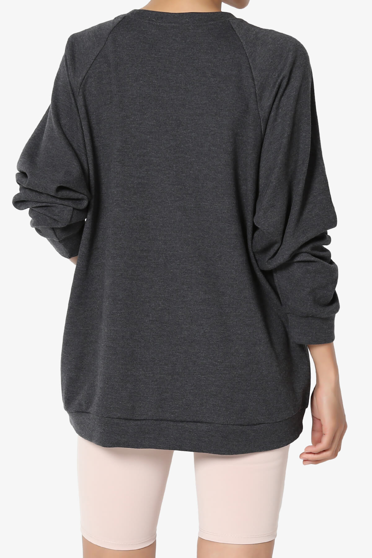 Carlene Cotton Raglan Sleeve Pullover Top CHARCOAL_2