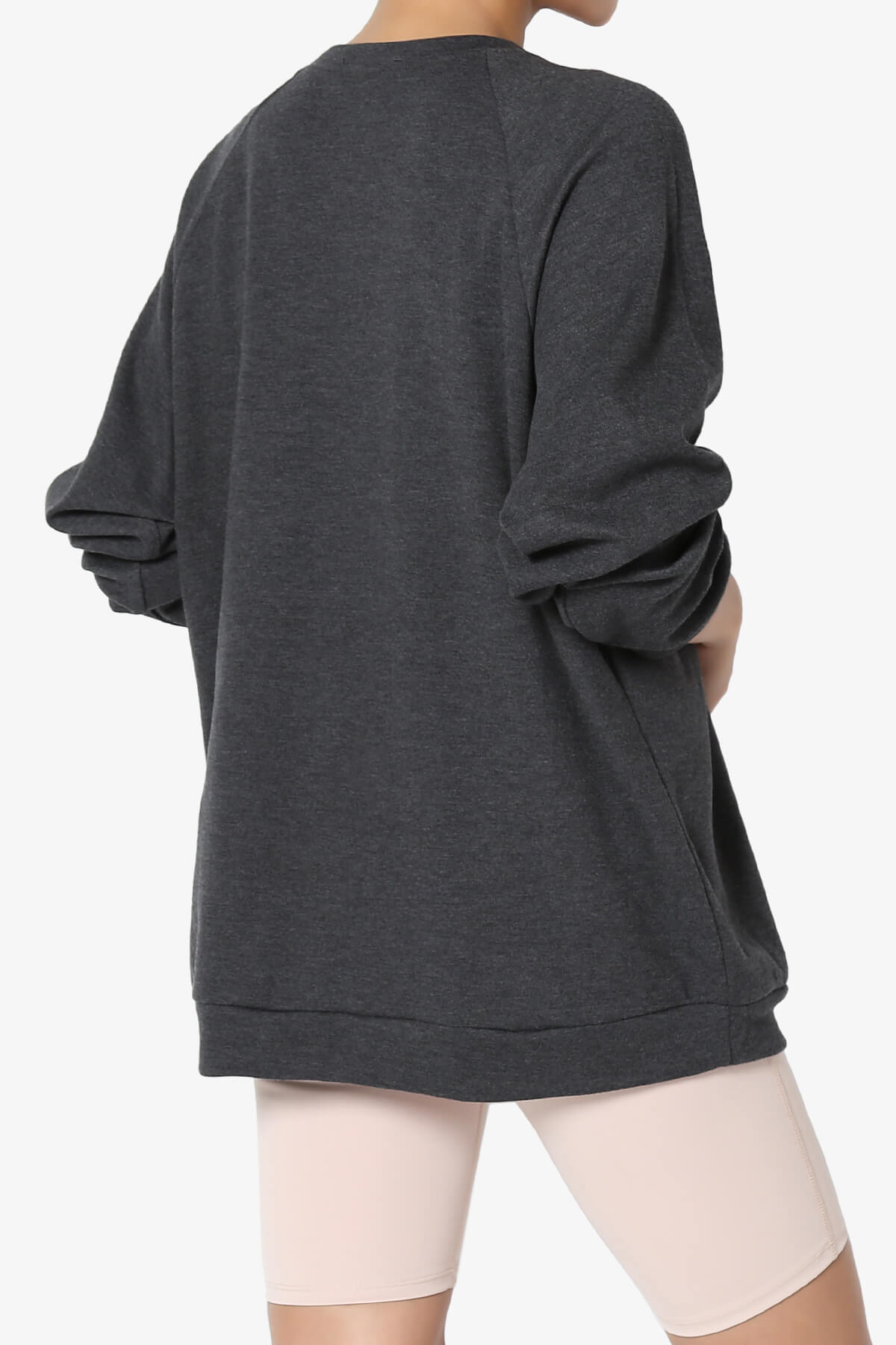 Carlene Cotton Raglan Sleeve Pullover Top CHARCOAL_4