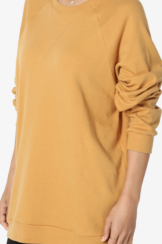 Carlene Cotton Raglan Sleeve Pullover Top GOLDEN MUSTARD_5