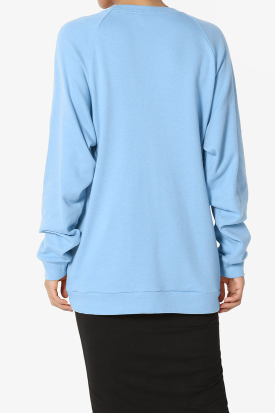 Carlene Cotton Raglan Sleeve Pullover Top LIGHT BLUE_2