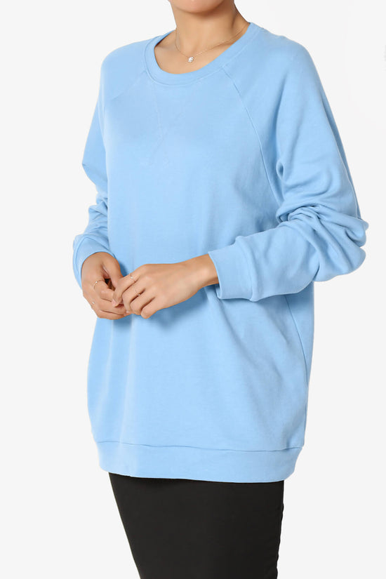 Carlene Cotton Raglan Sleeve Pullover Top LIGHT BLUE_3
