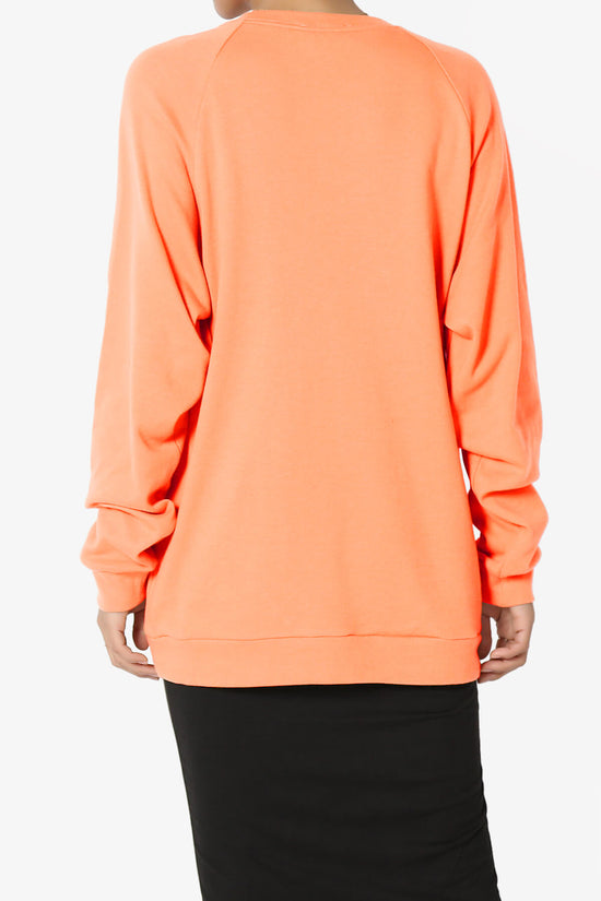 Load image into Gallery viewer, Carlene Cotton Raglan Sleeve Pullover Top NEON CORAL_2
