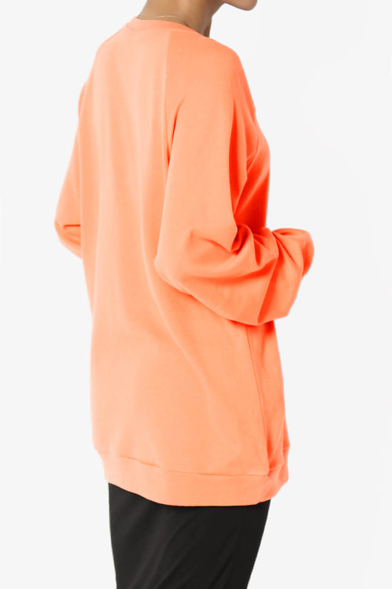 Load image into Gallery viewer, Carlene Cotton Raglan Sleeve Pullover Top NEON CORAL_4
