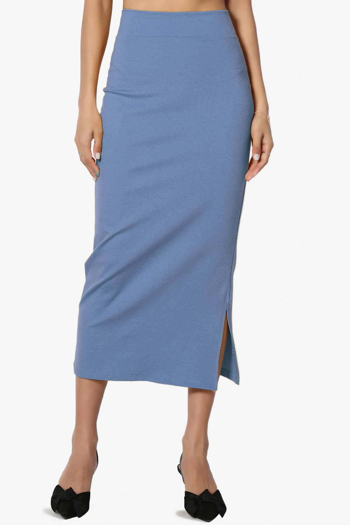 Carleta Mid Calf Pencil Skirt PLUS