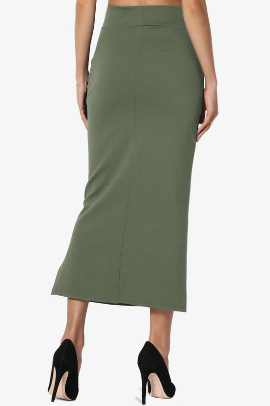 Load image into Gallery viewer, Carleta Mid Calf Pencil Skirt DUSTY OLIVE_2
