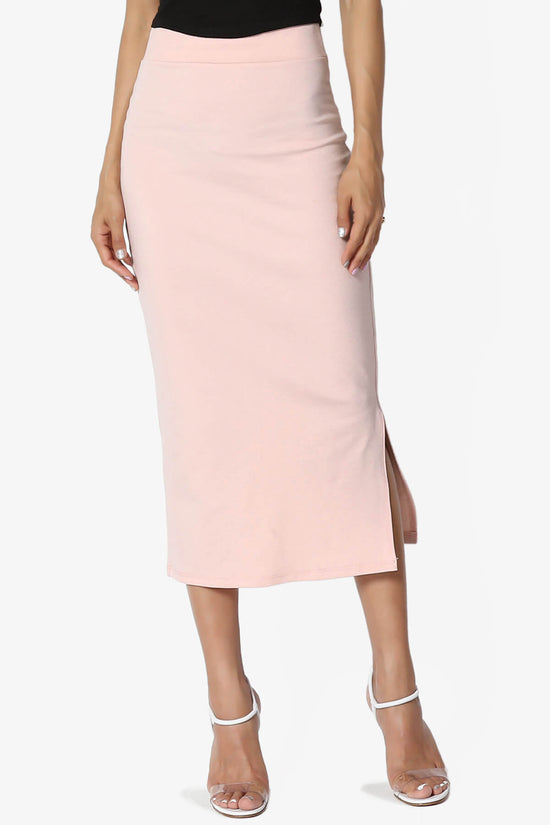Load image into Gallery viewer, Carleta Mid Calf Pencil Skirt DUSTY PINK_1
