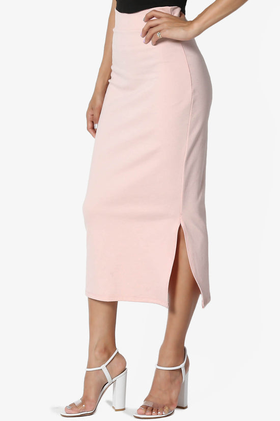 Load image into Gallery viewer, Carleta Mid Calf Pencil Skirt DUSTY PINK_3
