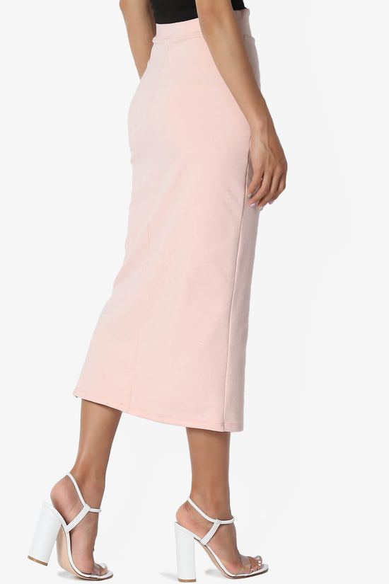 Load image into Gallery viewer, Carleta Mid Calf Pencil Skirt DUSTY PINK_4
