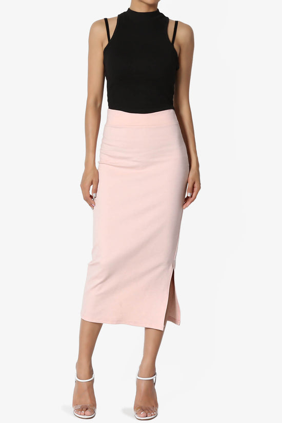 Load image into Gallery viewer, Carleta Mid Calf Pencil Skirt DUSTY PINK_6
