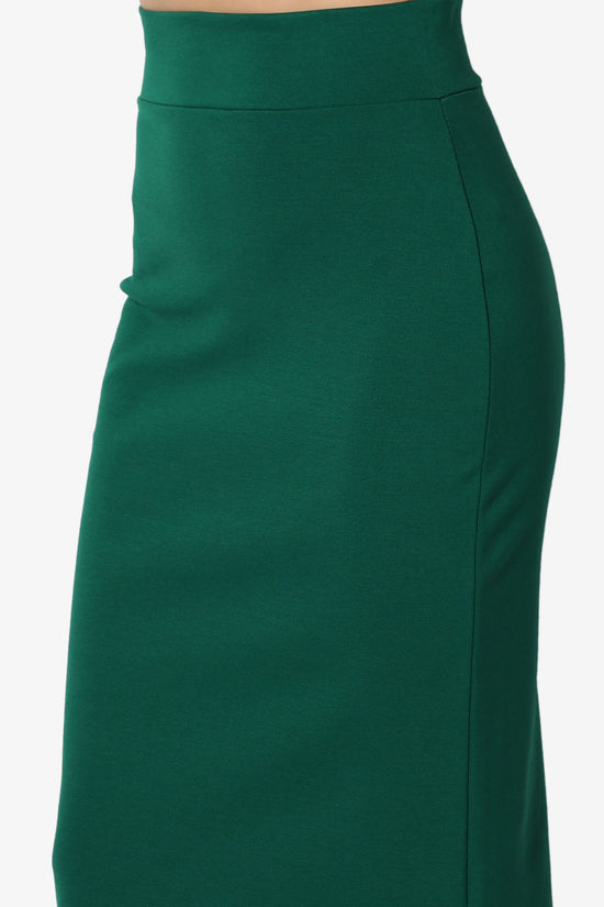 Load image into Gallery viewer, Carleta Mid Calf Pencil Skirt HUNTER GREEN_5
