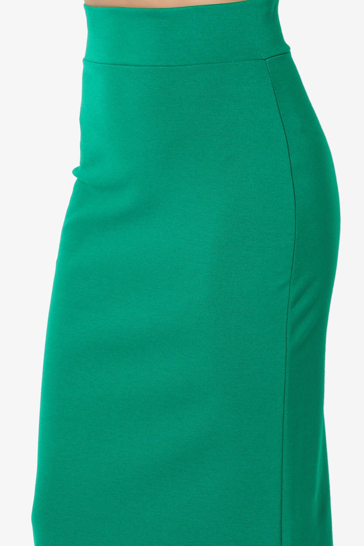 Carleta Mid Calf Pencil Skirt KELLY GREEN_5
