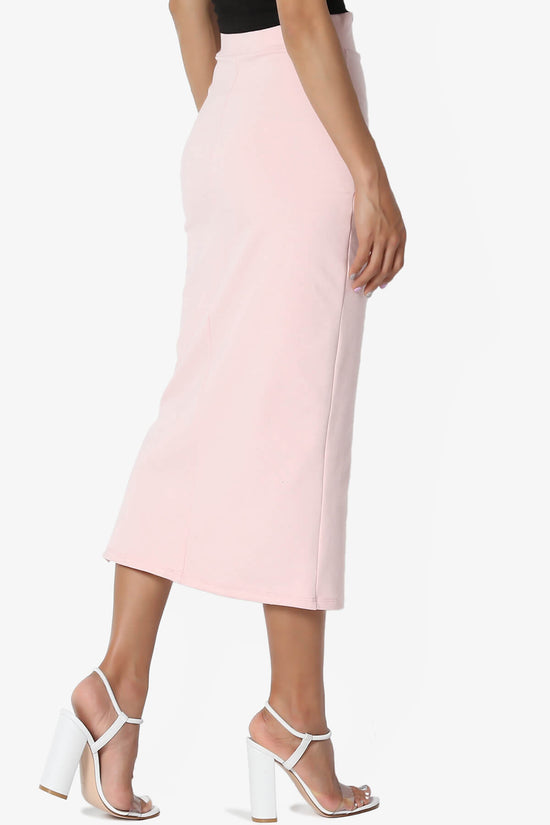 Load image into Gallery viewer, Carleta Mid Calf Pencil Skirt LIGHT PINK_4
