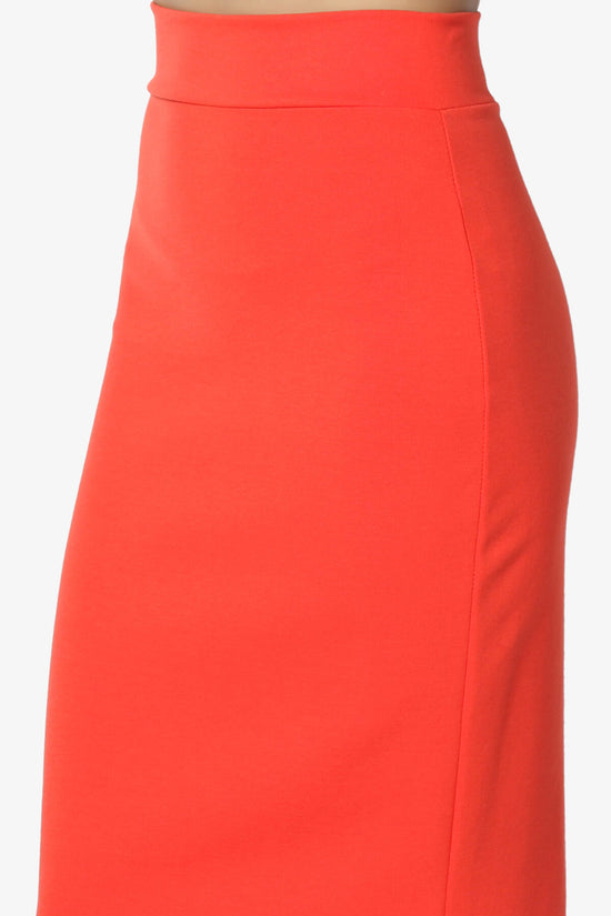 Carleta Mid Calf Pencil Skirt ORANGE_5