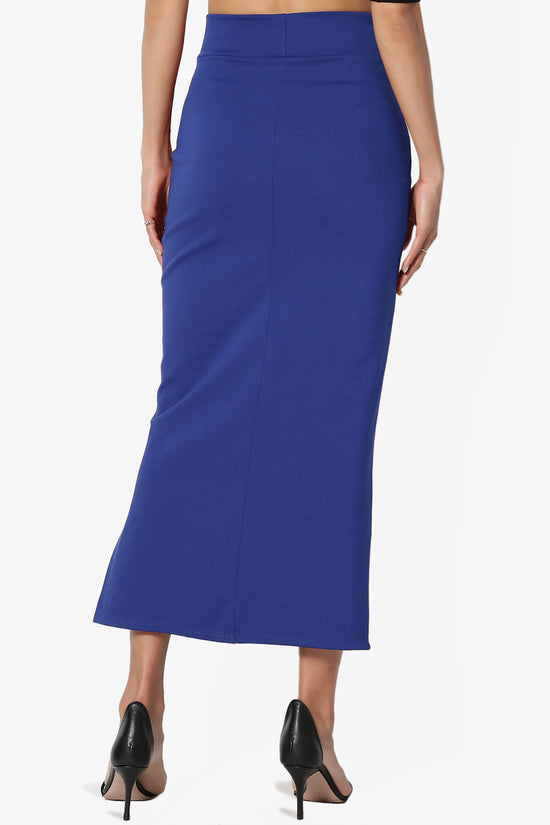 Carleta Mid Calf Pencil Skirt ROYAL BLUE_2