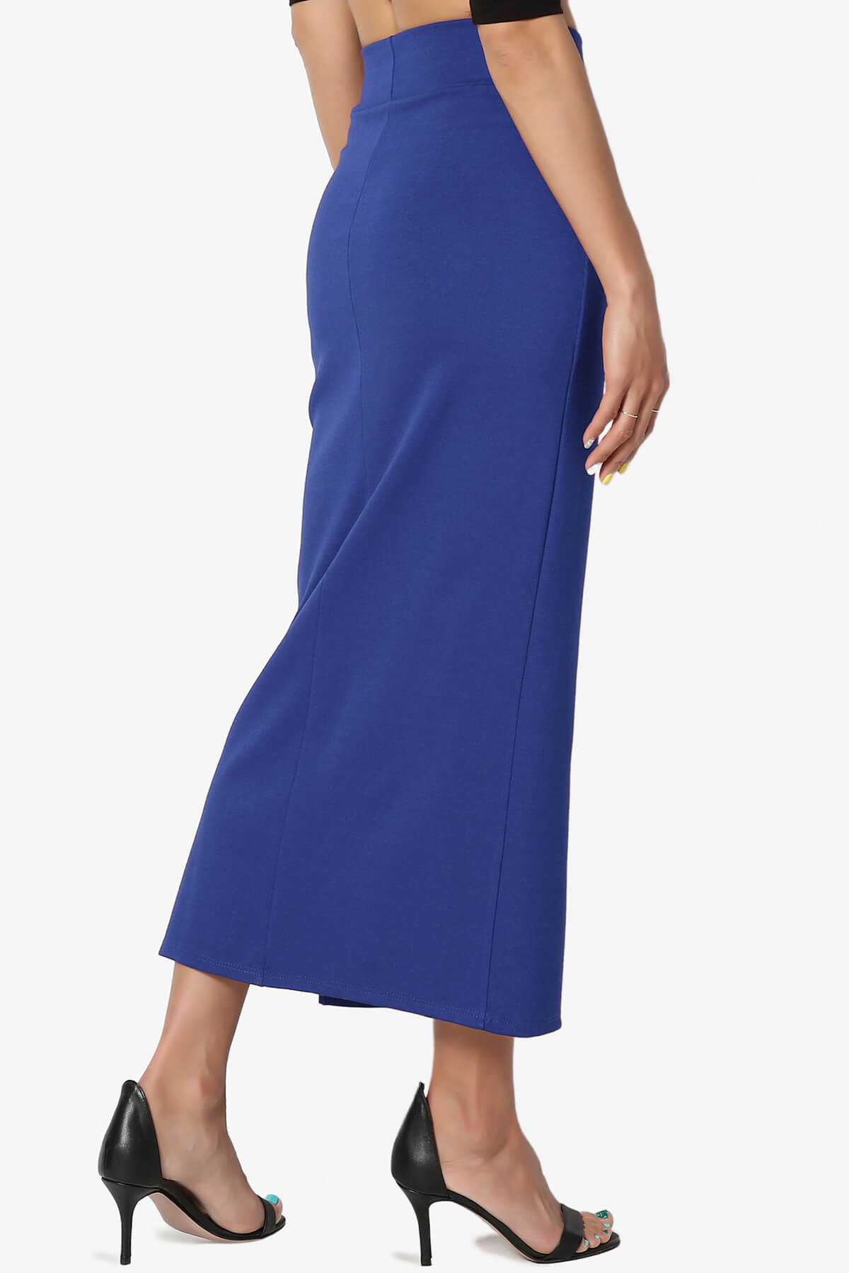 Carleta Mid Calf Pencil Skirt ROYAL BLUE_4