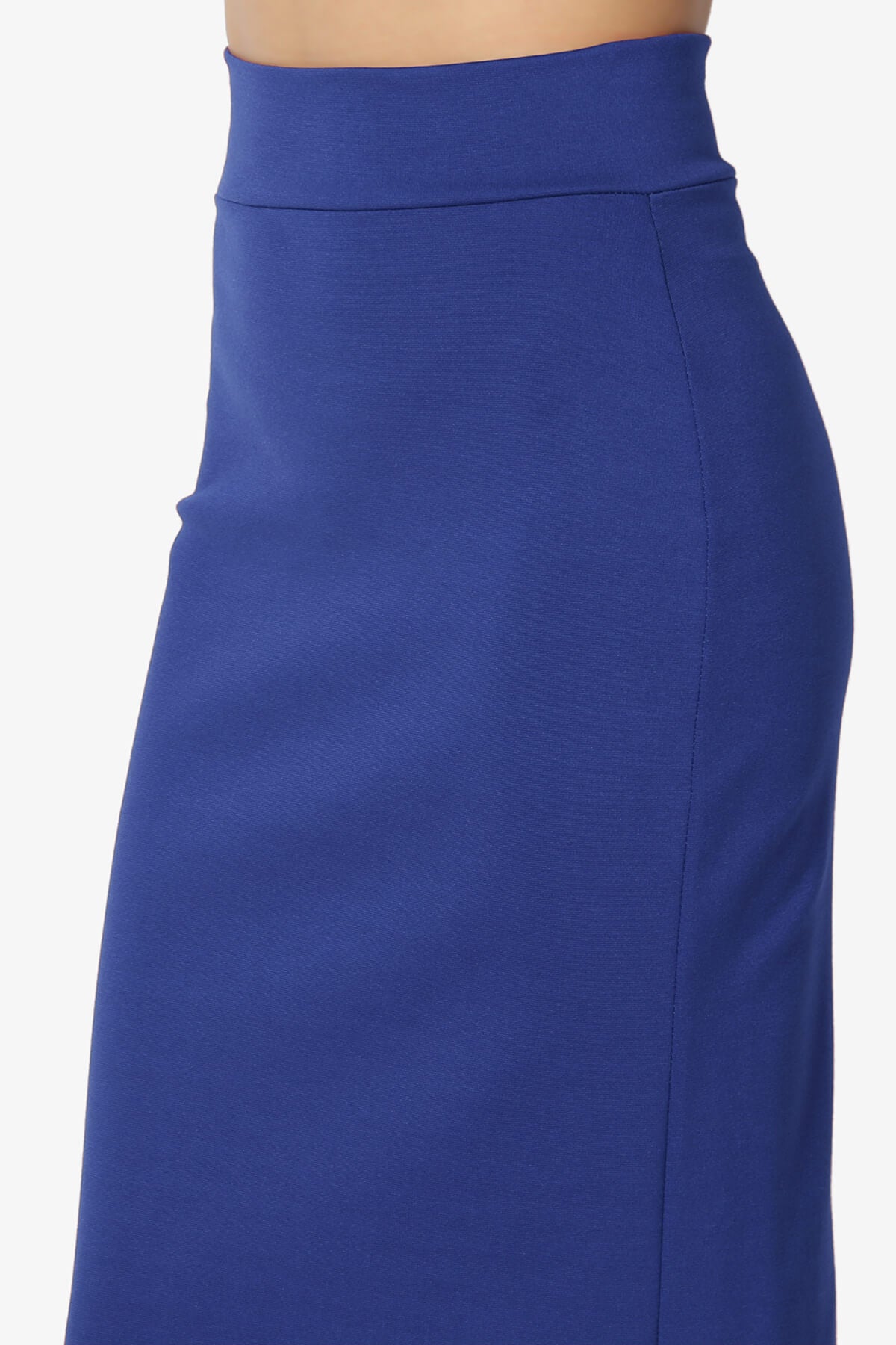 Carleta Mid Calf Pencil Skirt ROYAL BLUE_5