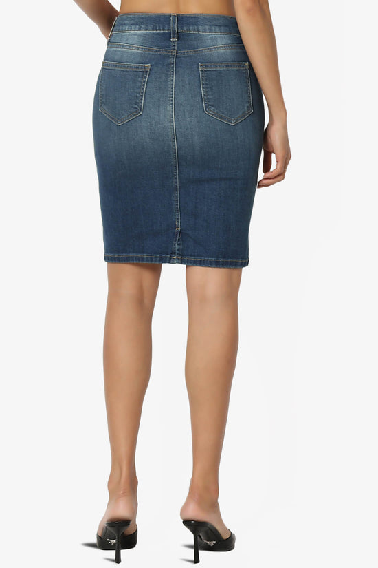 Load image into Gallery viewer, Celvin Washed Denim Mini Skirt MEDIUM_2
