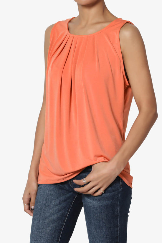 Load image into Gallery viewer, Chaffee Pleat Neck Tank Top ASH COPPER_3
