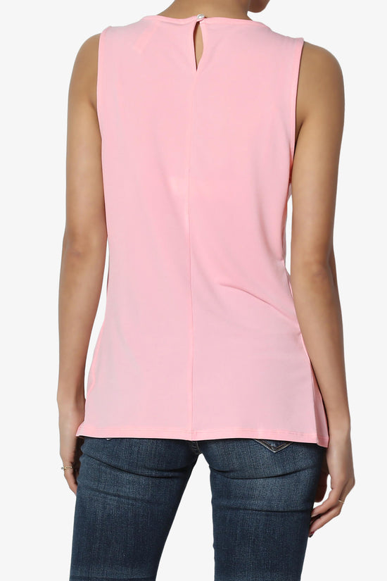 Load image into Gallery viewer, Chaffee Pleat Neck Tank Top BRIGHT PINK_2
