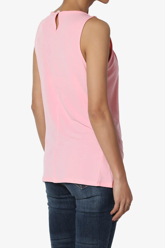 Load image into Gallery viewer, Chaffee Pleat Neck Tank Top BRIGHT PINK_4
