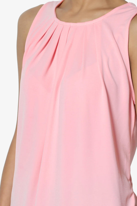 Load image into Gallery viewer, Chaffee Pleat Neck Tank Top BRIGHT PINK_5
