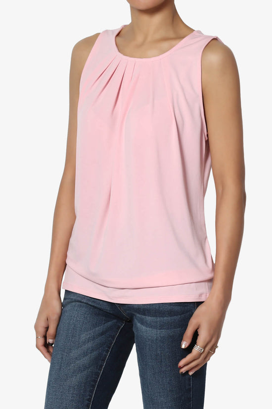 Load image into Gallery viewer, Chaffee Pleat Neck Tank Top DUSTY PINK_3
