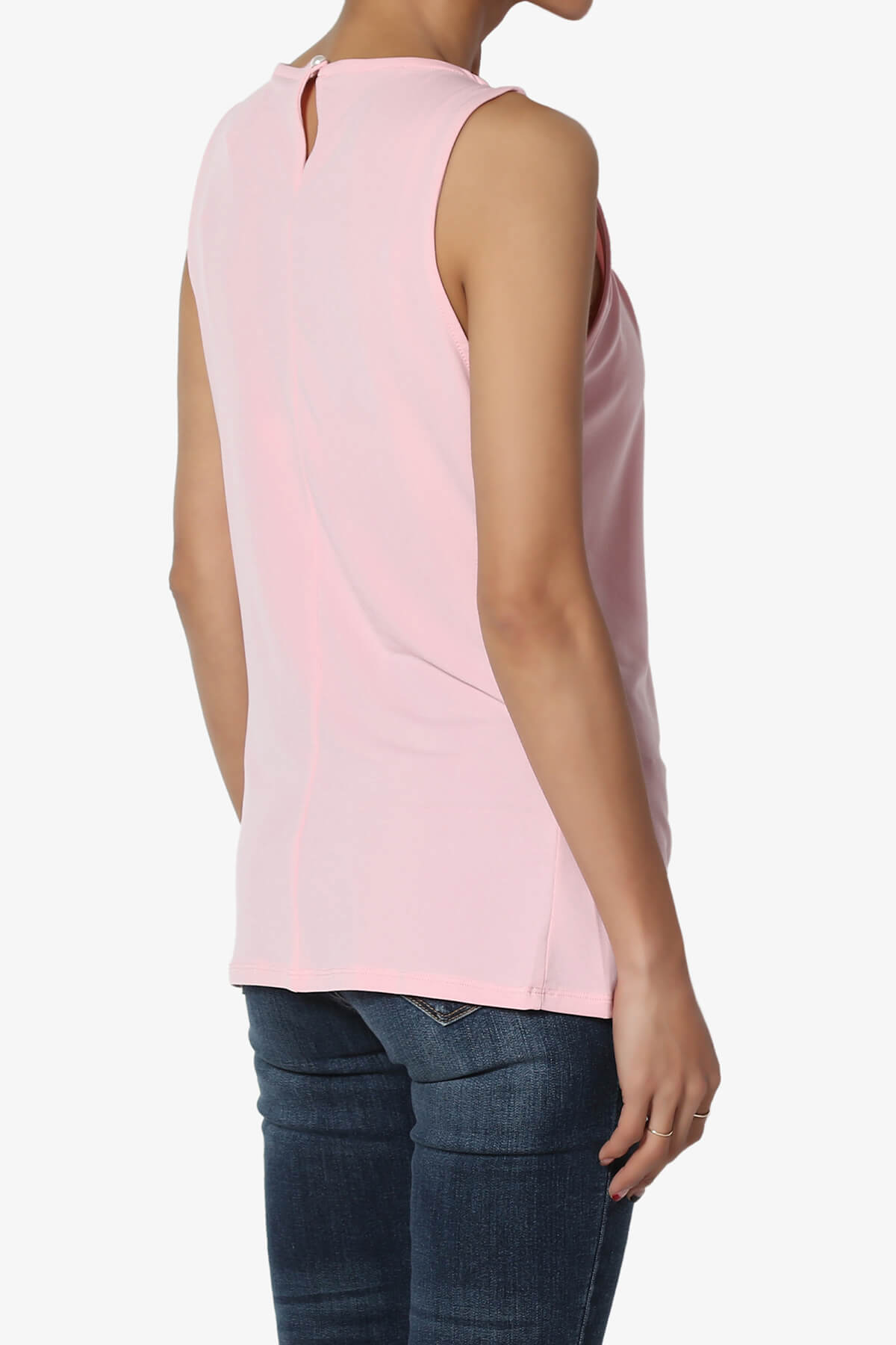 Load image into Gallery viewer, Chaffee Pleat Neck Tank Top DUSTY PINK_4
