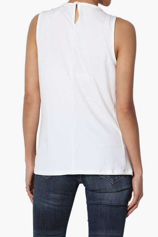 Load image into Gallery viewer, Chaffee Pleat Neck Tank Top IVORY_2
