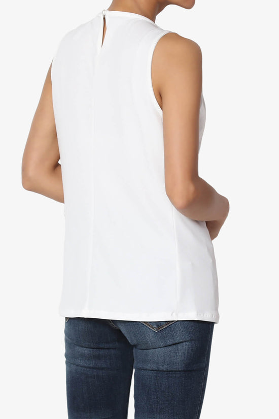 Load image into Gallery viewer, Chaffee Pleat Neck Tank Top IVORY_4
