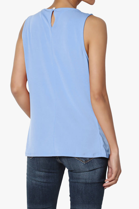 Load image into Gallery viewer, Chaffee Pleat Neck Tank Top LIGHT BLUE_2
