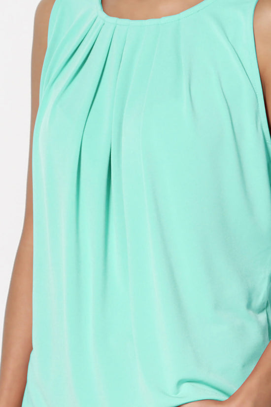 Load image into Gallery viewer, Chaffee Pleat Neck Tank Top MINT_5
