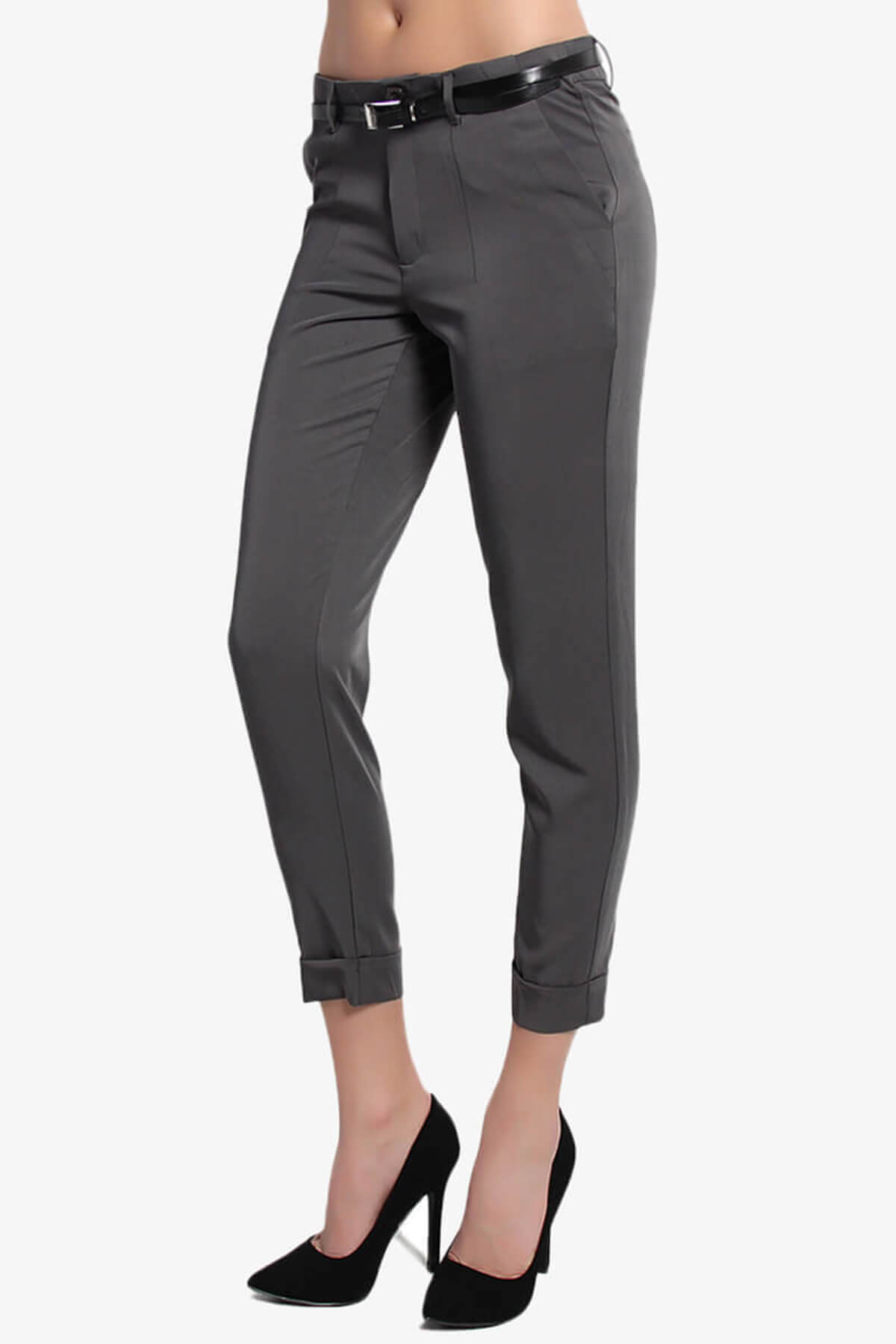Load image into Gallery viewer, Chaya Cuffed Crop Trousers GREY_3

