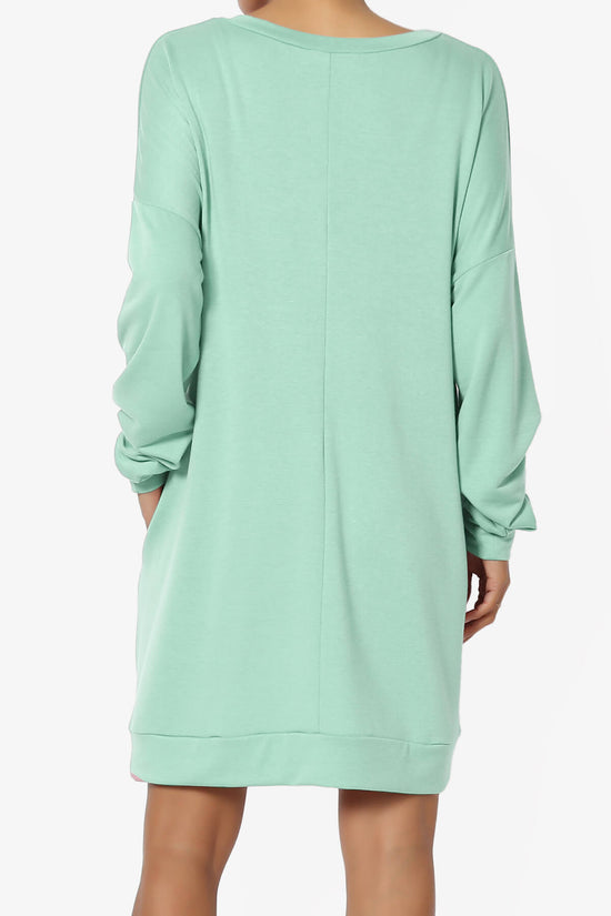 Load image into Gallery viewer, Chrissy V-Neck Pocket Soft Terry Tunic DUSTY GREEN_2
