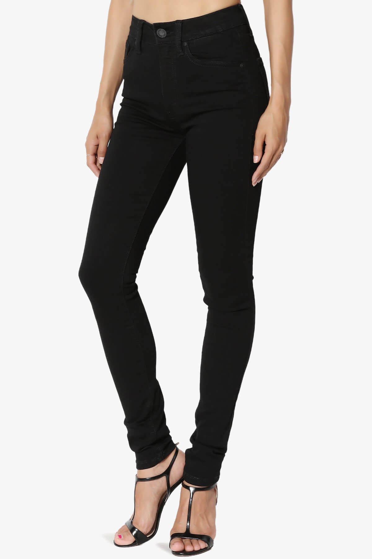 Load image into Gallery viewer, Claire High Rise Skinny Jeans BLACK_3
