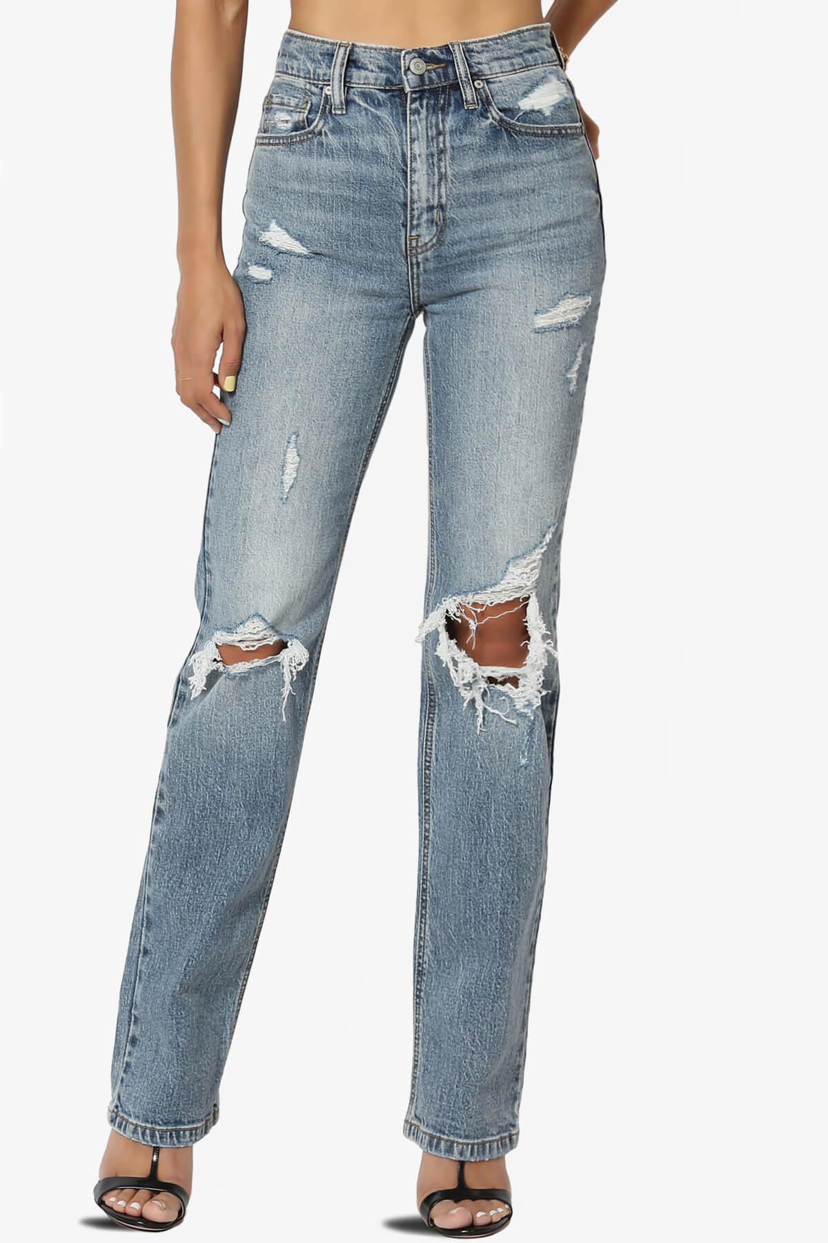 Codi High Rise Dad Baggy Jeans in Route Med MEDIUM_1