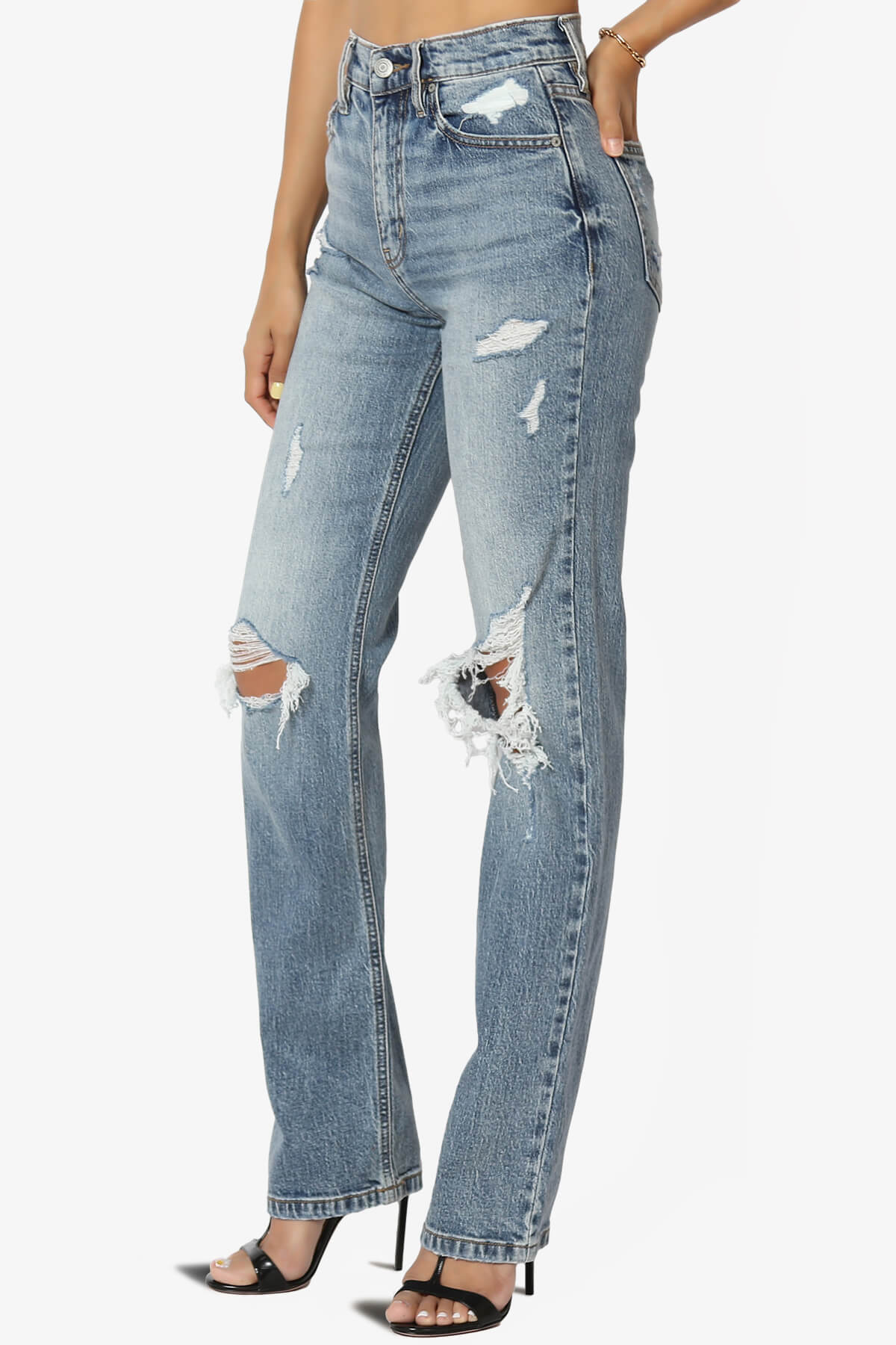 Codi High Rise Dad Baggy Jeans in Route Med MEDIUM_3