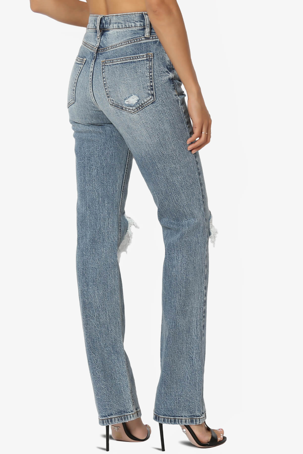 Codi High Rise Dad Baggy Jeans in Route Med MEDIUM_4